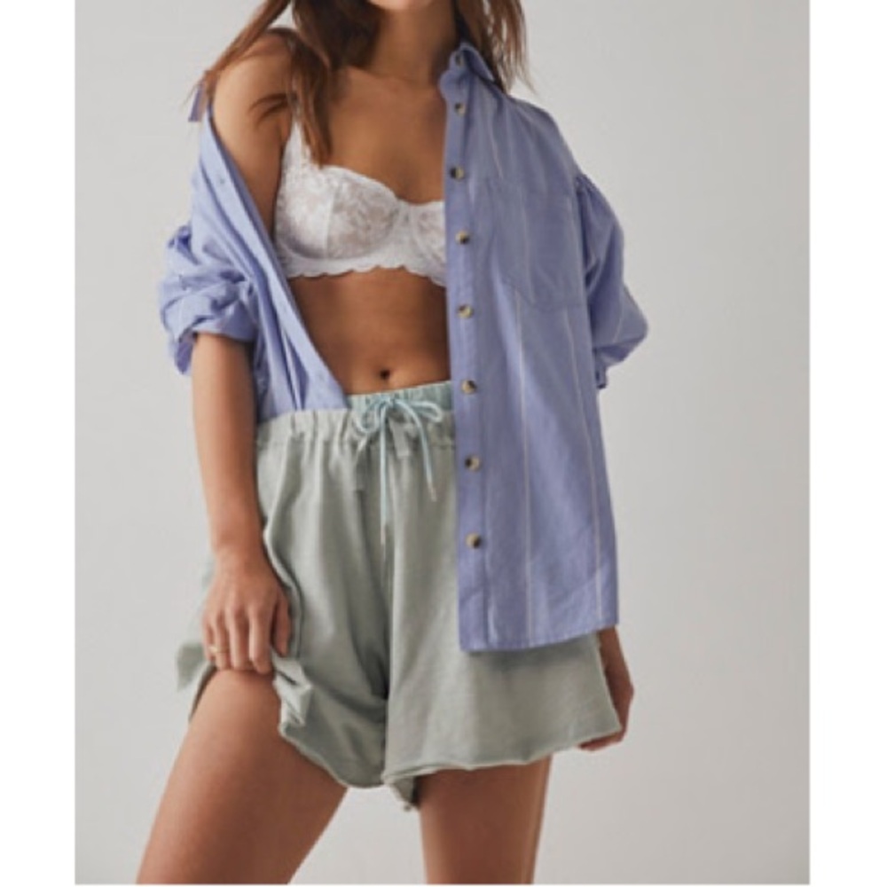 NWT Free People Sage Green Drawstring Lounge Shorts